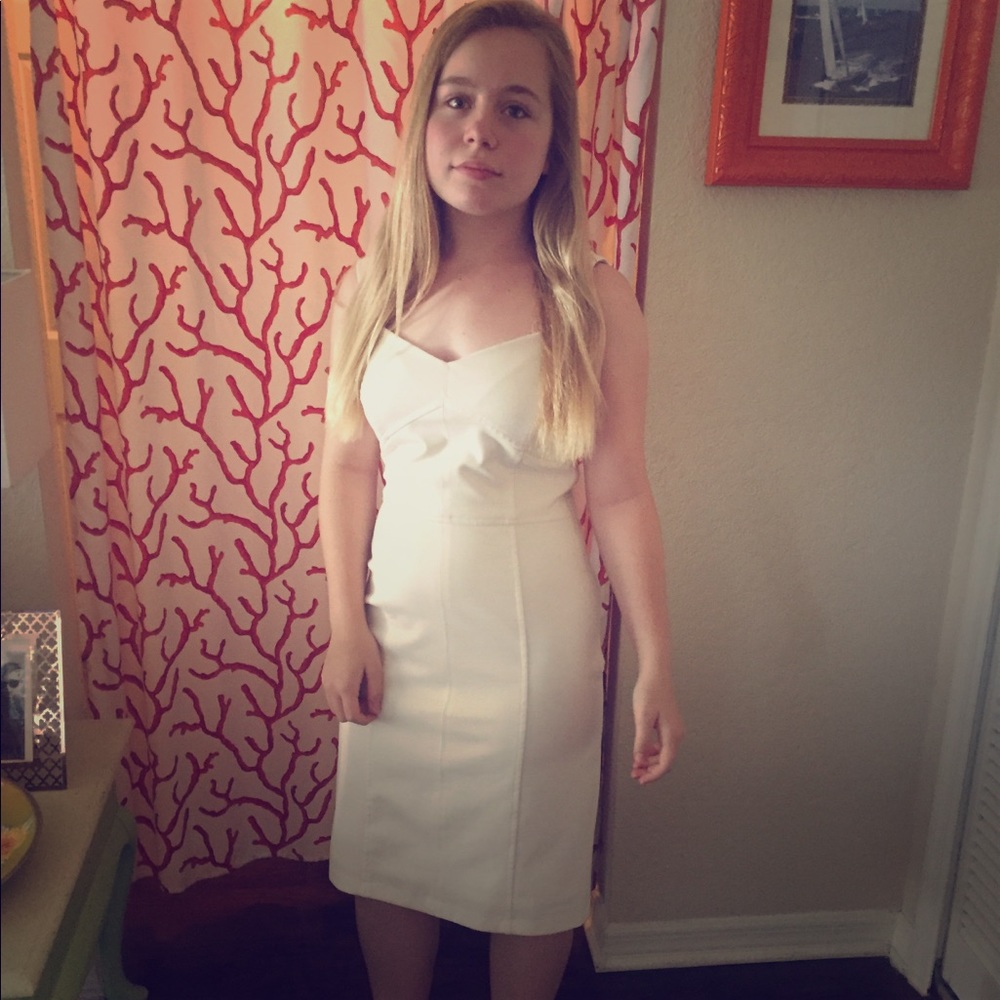 Boston Proper “Muse” cream dress size 2